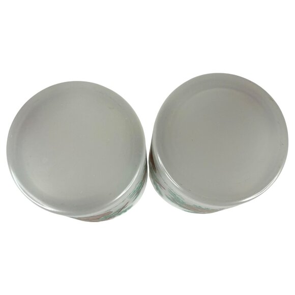 2 Georges Briard Christmas Glasses Frosted Old Fashioned Violin Drum Harp VTG - Picture 8 of 8